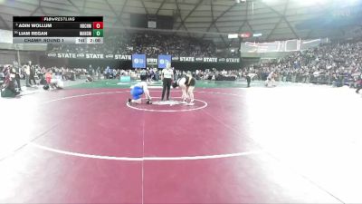 Boys 1B/2B 215 Champ. Round 1 - Adin Wollum, North Beach vs Liam Regan, Manson