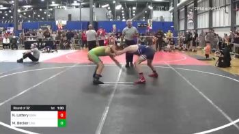 138 lbs Round Of 32 - Nicholas Lattery, Coon Rapids Mat Bandits vs Max Becker, Lincoln-Way Wrestling Club