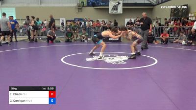 70 kg Consi Of 32 #2 - Evan Cheek, Cleveland State University vs Cole Corrigan, New York City Regional Training Center