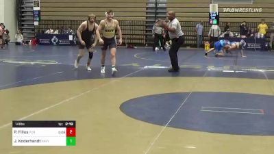 141 lbs Final - Parker Filius, Purdue vs Joshua Koderhandt, Navy