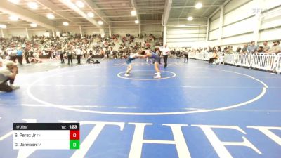 170 lbs Quarterfinal - Sean Perez Jr, TX vs Gabe Johnson, PA