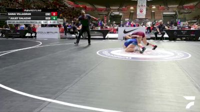 Cons. Round 2 - Sanai Villagran, Church Boyz Wrestling Club vs Juliet Salazar, Northview High School Wrestling