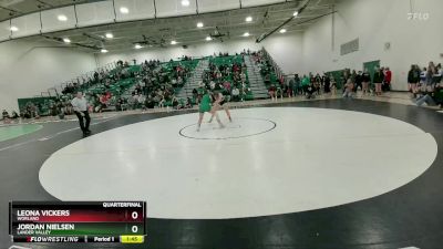 130 lbs Quarterfinal - Jordan Nielsen, Lander Valley vs Leona Vickers, Worland