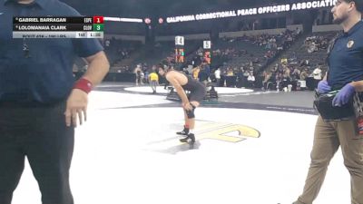 190 lbs Round Of 16 - Gabriel Barragan, Esperanza (SS) vs Lolomanaia Clark, Clovis (CS)