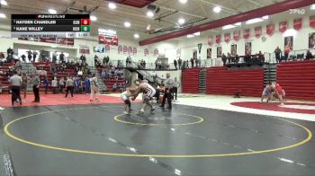 215 lbs 1st Place Match - Hayden Chandler, Clinton vs Kane Willey, Iowa City, City High