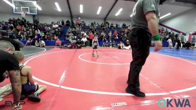 43 lbs Consi Of 8 #1 - Deacon Helm, Fort Gibson Youth Wrestling vs Walker Williams, Team Tulsa Wrestling Club