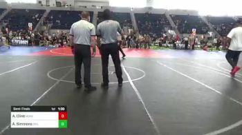 102 lbs Semifinal - Abram Cline, Monkey Crew WC vs Aiden Simmons, Driller WC