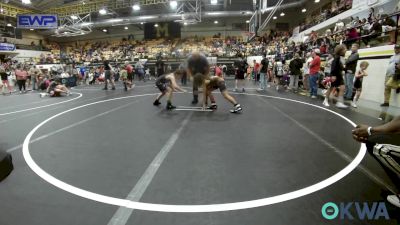 76 lbs Consi Of 8 #2 - Hudsen Earnest, OKC Saints Wrestling vs Jaxon Hines, Comanche Takedown Club