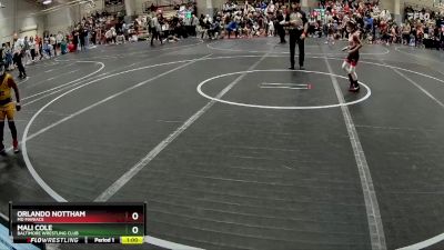 45 lbs Cons. Round 2 - Orlando Nottham, MD Maniacs vs Mali Cole, Baltimore Wrestling Club