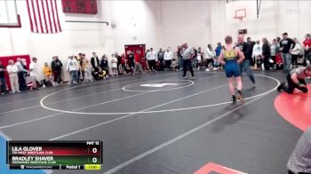 130 lbs Quarterfinal - Lila Glover, Tri-West Wrestling Club vs Bradley Shaver, Woodshed Wrestling Club