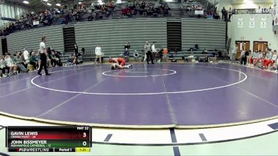 120 lbs Quarterfinals (8 Team) - John Bissmeyer, Indianapolis Cathedral vs Gavin Lewis, Crown Point