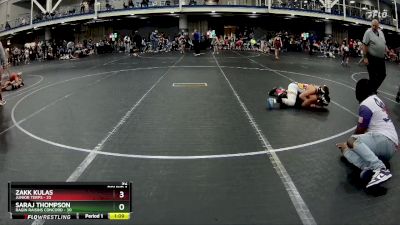 92 lbs Round 1 (4 Team) - Saraj Thompson, Ragin Raisins Concord vs Zakk Kulas, Junior Terps