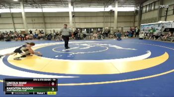 70 lbs Semifinal - Kaschton Maddox, Hawk Wrestling Club vs Lincoln Shaw, Small Town Grims