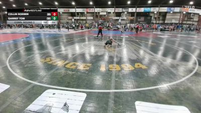 80 lbs Cons. Round 2 - Garret Tom, Colstrip Wrestling Club vs Collin Roeber, Siouxland Wrestling Academy