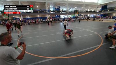 185 lbs Champ. Round 3 - Logan Simpson, Unattached vs Omar Wahdan, Unattached
