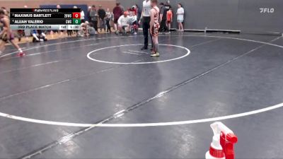 105 lbs 3rd Place Match - Alijah Valerio, Cougar Wrestling Club vs Maximus Bartlett, 208 Badgers Wrestling Club