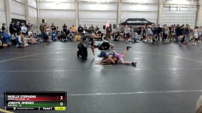 85 lbs Round 1 (4 Team) - Noelle Stephens, Metro All Stars vs Jordyn Jimenez, Bad Bass