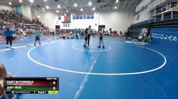95-103 lbs Quarterfinal - Zoey Neal, CCA vs Daisy Butterfield, Clear Creek Middle School