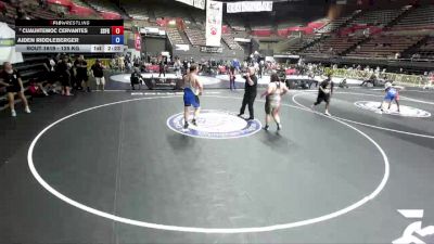 125 kg 5th Place Match - Cuauhtemoc Cervantes, South San Francisco Gator Wrestling vs Aiden Riddleberger