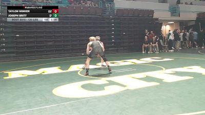 120 lbs Round Of 16 - Taylon Winker, Catawba Ridge vs Joseph Britt, Carolina Forest
