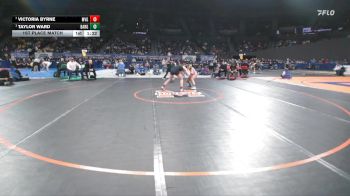 6A/5A Girls 130 1st Place Match - Taylor Ward, Barlow Girls vs Victoria Byrne, Mountain View Girls