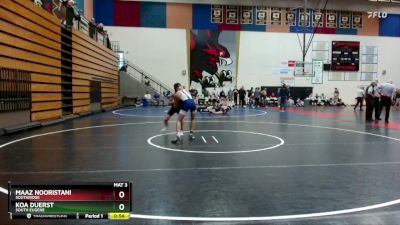 126 lbs Cons. Round 3 - Maaz Nooristani, Southridge vs Koa Duerst, South Eugene