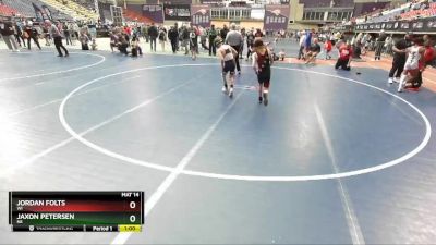 98 lbs Champ. Round 2 - Jordan Folts, WI vs Jaxon Petersen, NE