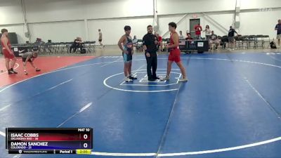 187 lbs Placement Matches (8 Team) - Isaac Cobbs, Oklahoma Red vs Damon Sanchez, Colorado