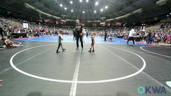 43 lbs Round Of 32 - Clayton Brady, Barnsdall Youth Wrestling vs Owden Fowler, Scrap Yard Training