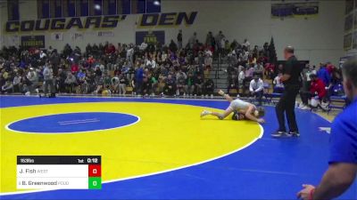 153 lbs Consi Of 8 #2 - Josh Fish, Westlake (UT) vs Billy Greenwood, Poudre (CO)