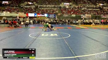 AA - 145 lbs Quarterfinal - Teagan Dixon, Great Falls CMR vs Jace Komac, Great Falls / MSDB