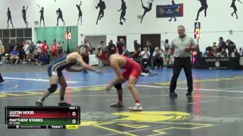 157 Freshman/Soph Quarterfinal - Matthew Starks, St. Clair vs Justin Hood, Wabash