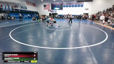 106 lbs Semifinal - Shaiden Casner, Cheyenne East vs Nathan Evans, Laramie