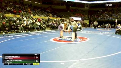 235 Class 2 lbs Semifinal - Jayden Moehle, Grain Valley vs Clara Rathmann, Camdenton