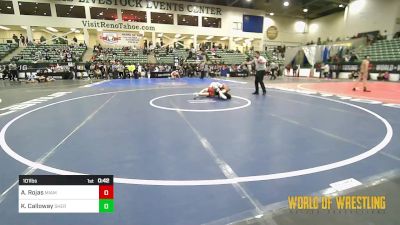101 lbs Consi Of 32 #2 - Andres Rojas, Miami Wrestling Club vs Khyree Calloway, Sherman Challengers