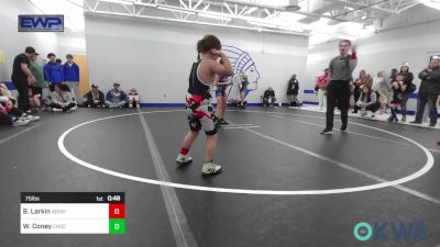 75 lbs Consi Of 4 - Brueck "Brewick" Larkin, ARDMORE TAKEDOWN CLUB vs Waylon Coney, Choctaw Ironman Youth Wrestling