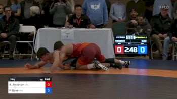 70 kg Semifinal - Bryce Parker Andonian, USA vs Peter John Duke, USA