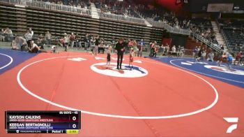 45 lbs 1st Place Match - Kayson Calkins, Green River Grapplers Wrestling vs Keegan Bertagnolli, Green River Grapplers Wrestling