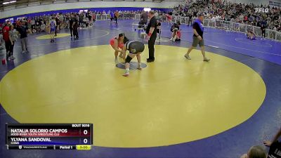 190 lbs Quarterfinal - Natalia Solorio Campos, Hood River Youth Wrestling Clu vs Ylyana Sandoval, COWA