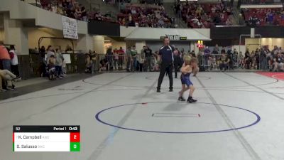 52 lbs Cons. Round 2 - Kepler Campbell, Kalispell Wrestling Club vs Sawyer Salusso, Butte Wrestling Club