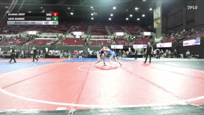 144 lbs 3rd Place Match - Eliana Zent, Rapid City Extreme vs Lexi Harms, MILES CITY WRESTLING CLUB