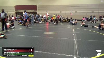 91 lbs Round 5 (6 Team) - Bradyn Tompkins, Copperheads vs Tyler Bradley, Metro All Stars