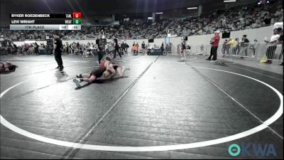 73 lbs 7th Place - Ryker Roedenbeck, Tahlequah Wrestling Club vs Levi Wright, Weatherford Youth Wrestling