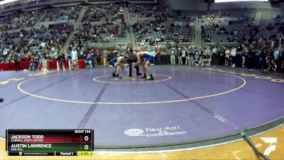 152 lbs Quarterfinal - Jackson Todd, Carroll (Fort Wayne) vs Austin Lawrence, Oak Hill