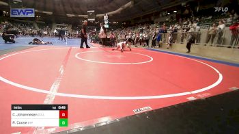 64 lbs Quarterfinal - Caleb Johannesen, Collinsville Cardinal Youth Wrestling vs Ryan Coose, Tulsa Blue T Panthers