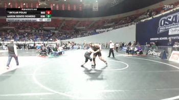 4A Boys 285 lbs Champ. Round 1 - Skylar Folau, Marshfield Boys vs Aaron Benito Romero, North Marion Boys