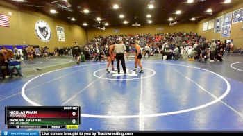 160 lbs Champ. Round 2 - Braden Svetich, San Luis Obispo vs Nicolas Pham, Westminster