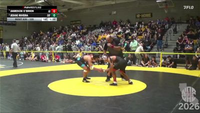 135 lbs Quarterfinal - Jameson O`Brien, Alta Sierra vs Jesse Rivera, SBTC