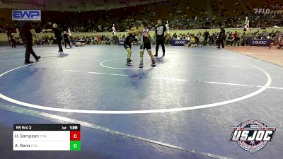 85 lbs Rr Rnd 3 - Harper Sampson, Coweta Tiger Wrestling vs Athena Reno, X-Clusive Wrestling