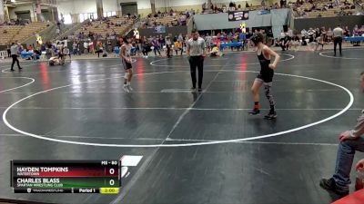 80 lbs Cons. Round 3 - Charles Blass, Spartan Wrestling Club vs Hayden Tompkins, Watertown